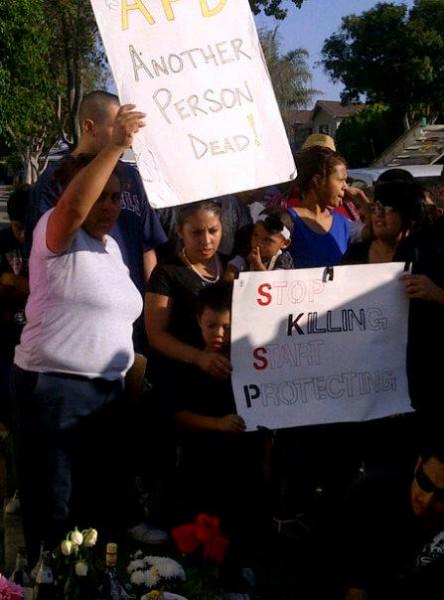 Protest against police killing in Anaheim, CA