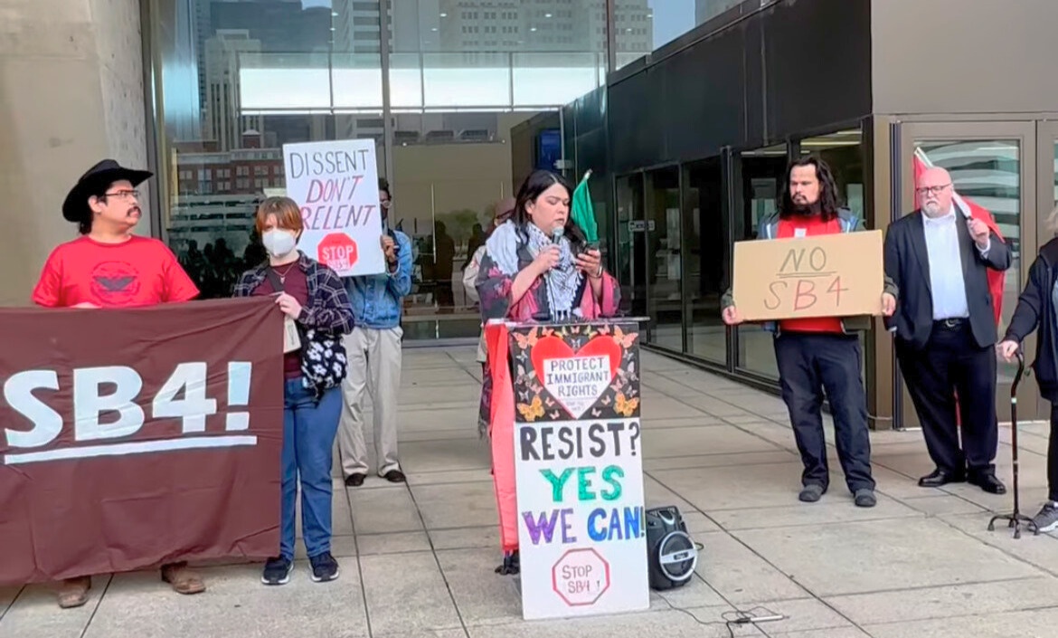 Texas press conference blasts State Bill 4.  | Fight Back! News/staff