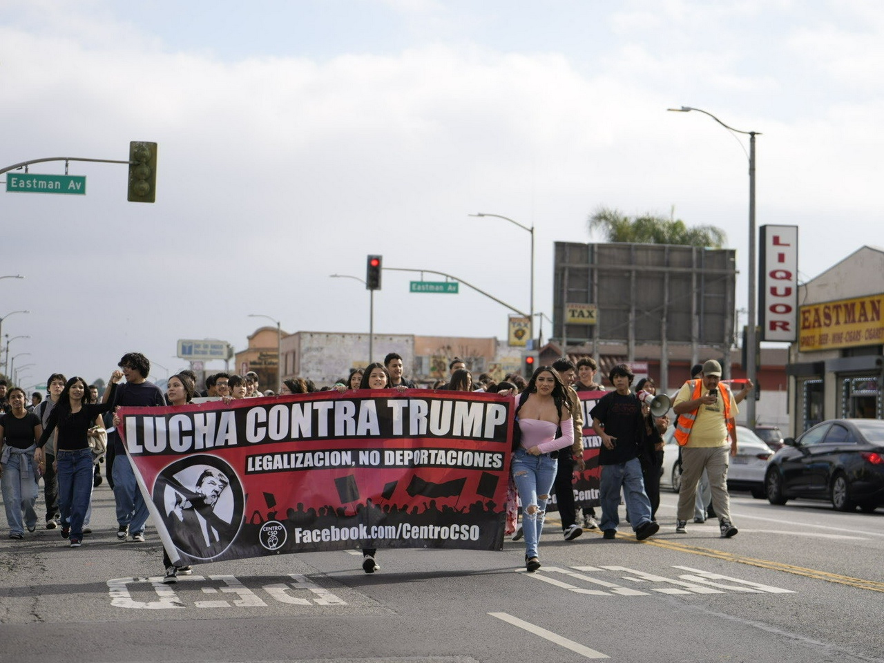 LA high school students walk out to protest deportations.