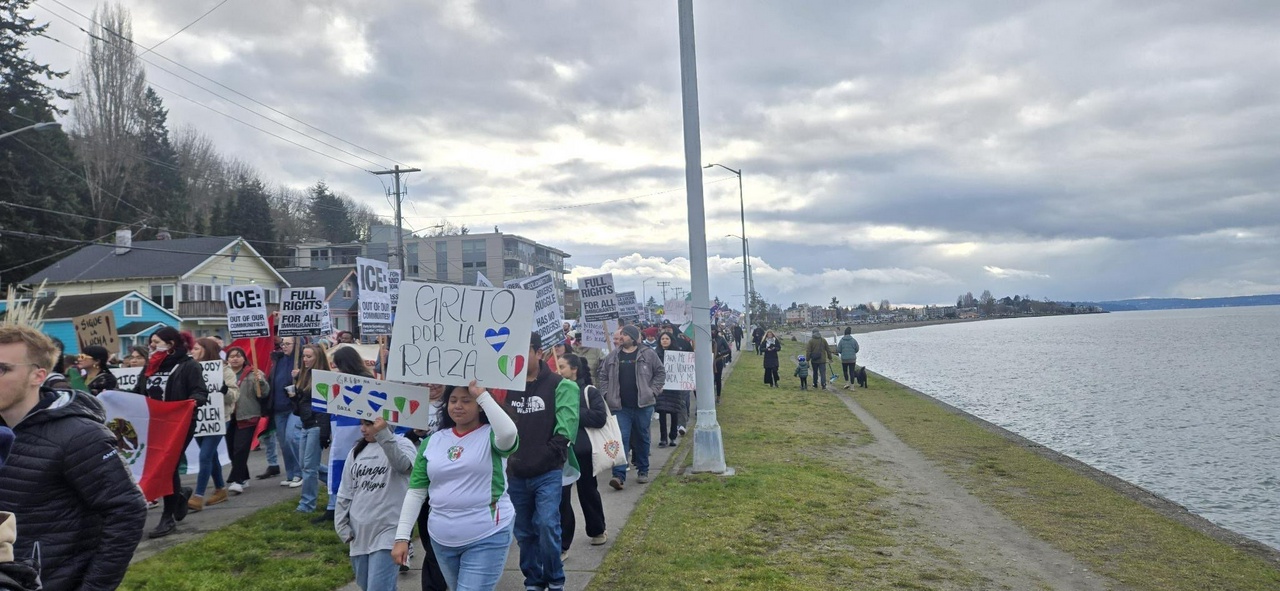 Seattle protest against deportations.