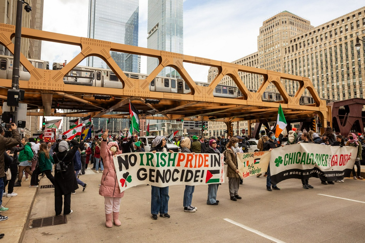 Coalition for Justice in Palestine March in downtown Chicago