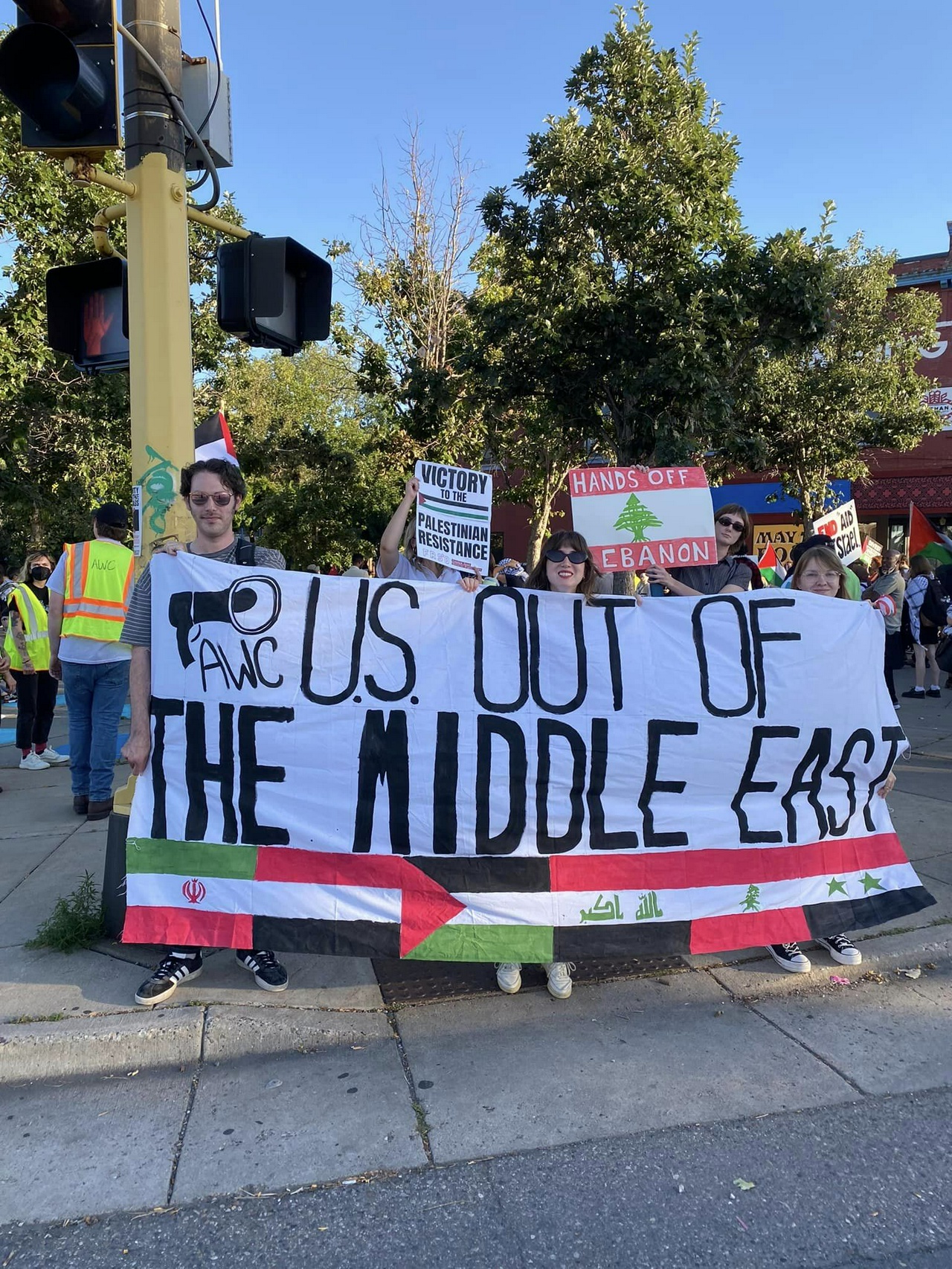 Minneapolis emergency solidarity protest against U.S.-Israeli attacks on Lebanon | Photo by Meredith Aby