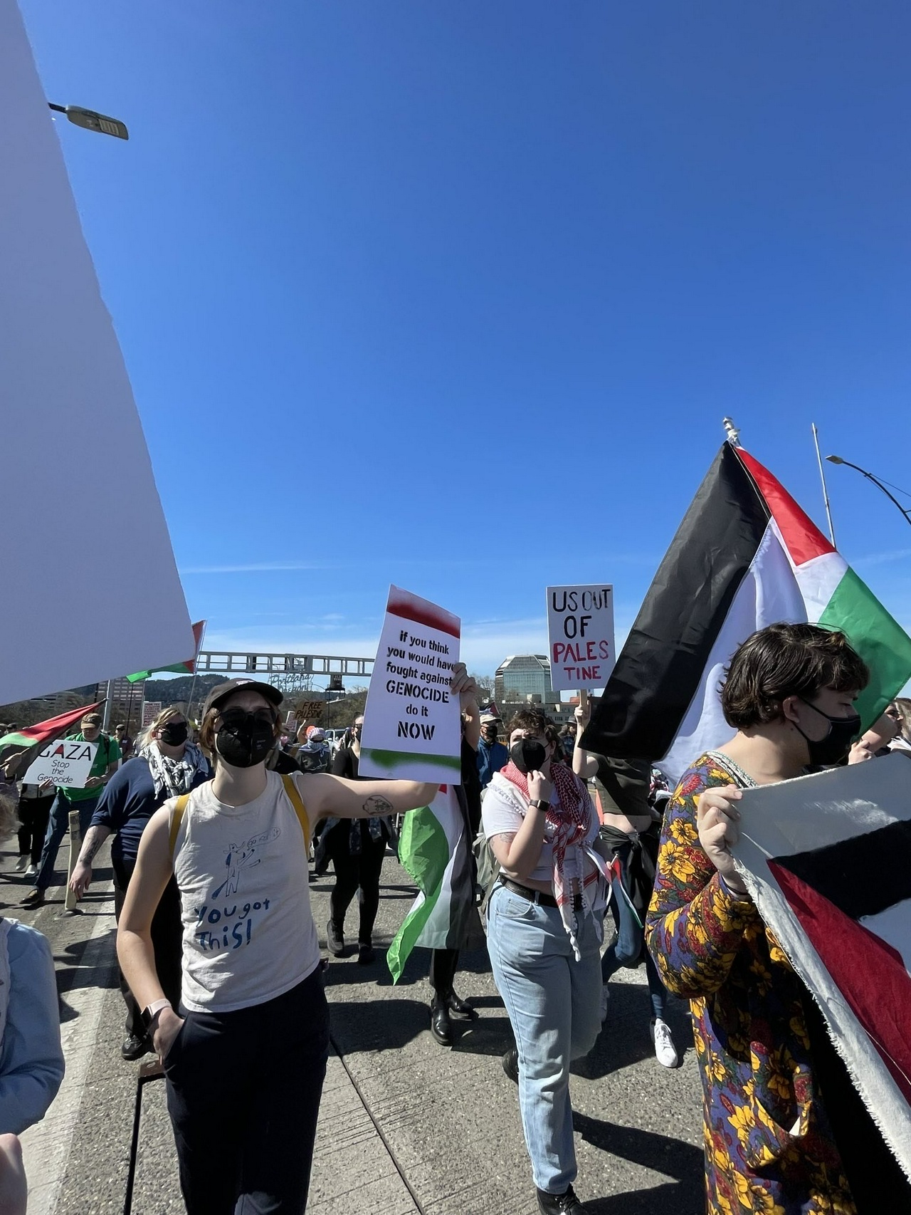 Portland, Oregon protesters shut down city bridges in solidarity with Palestine. | Fight Back! News/staff