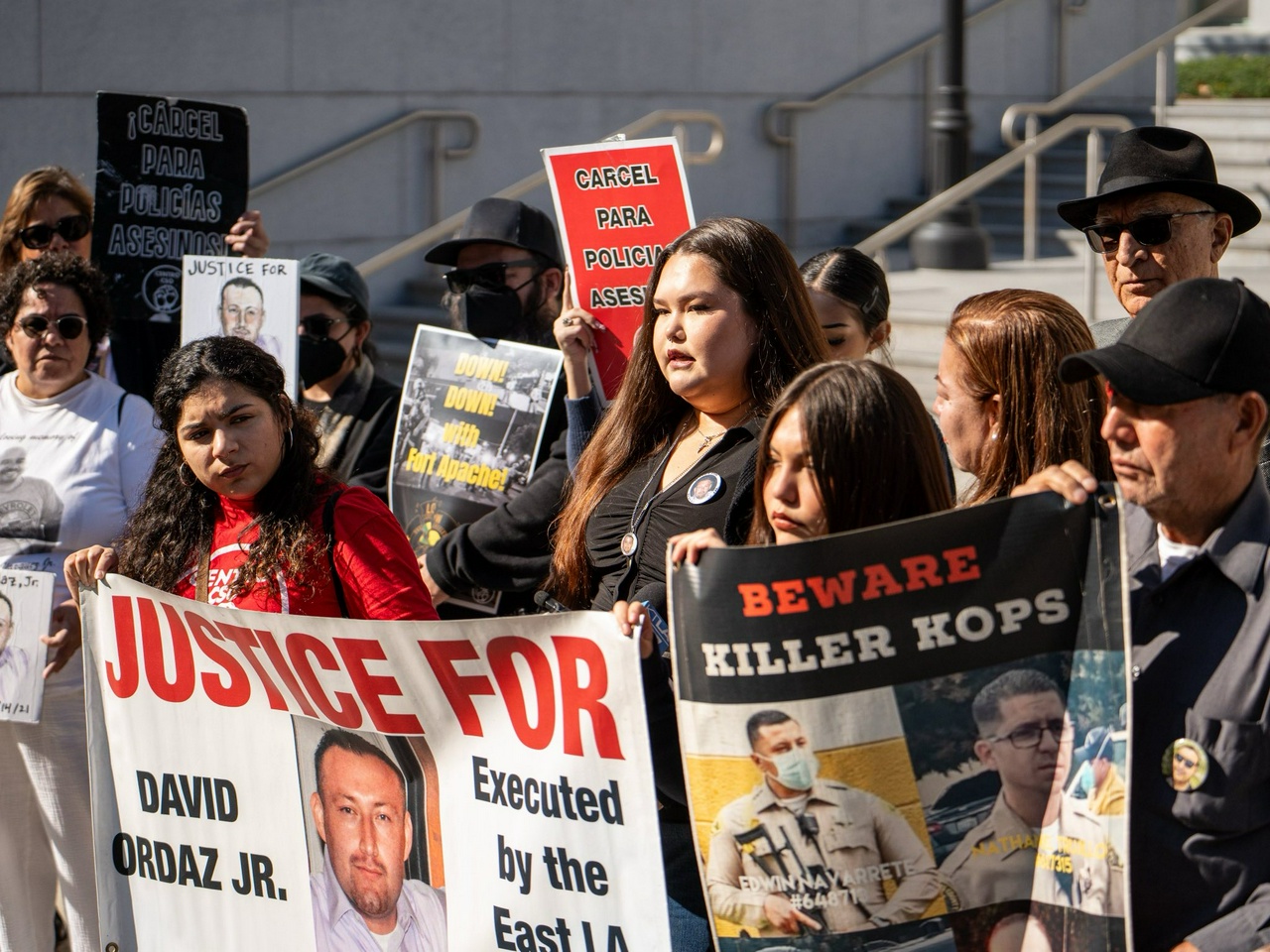 Emily Ordaz speaking at the press conference on Monday, November 18.  | Luis Sifuentes/Fight Back! News