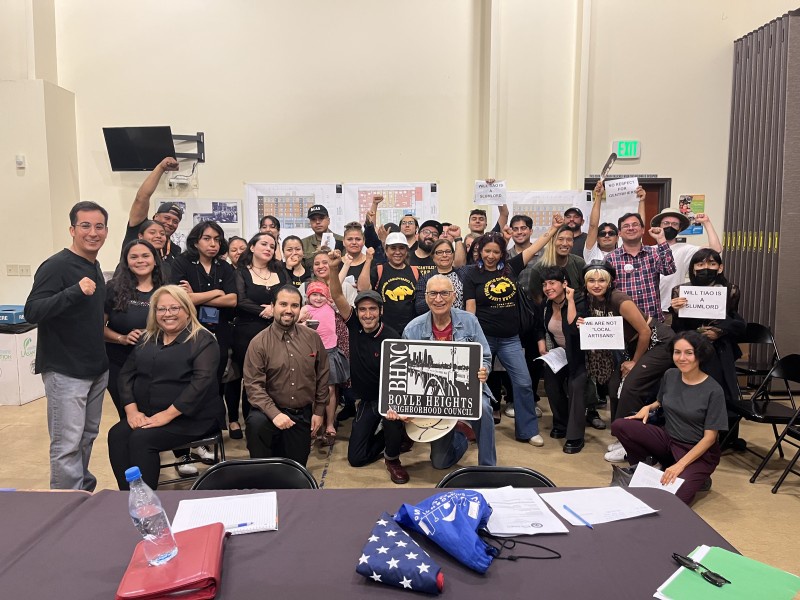 Local residents and Boyle Heights Neighborhood Council Board members.
