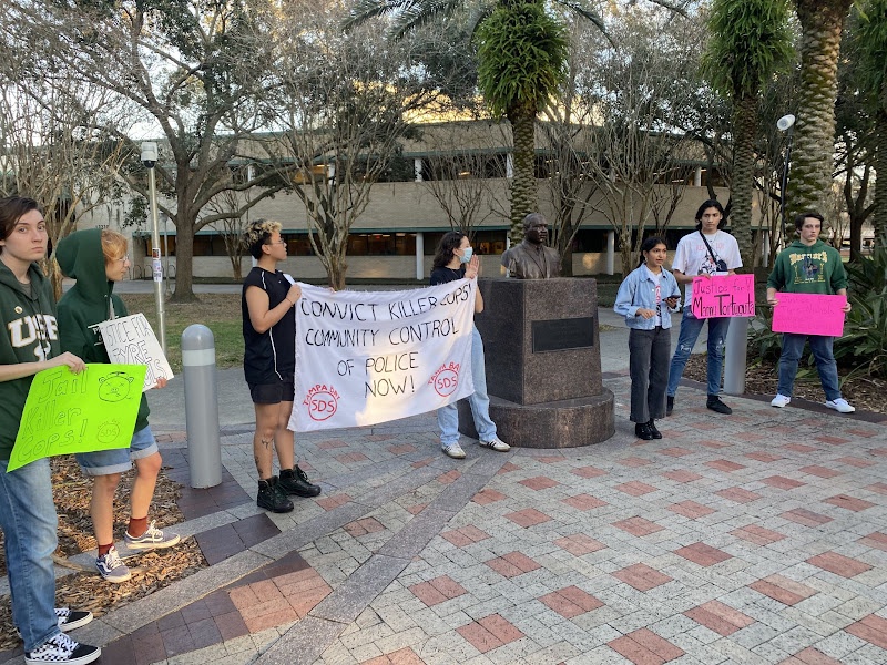 Tampa Bay SDS vigil for the national day of action against police terror.