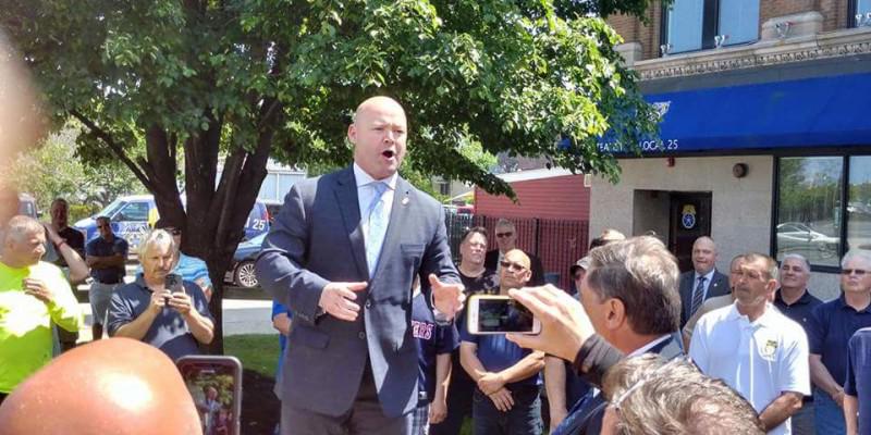 Sean O’Brien announcing his candidacy for General President of the IBT.