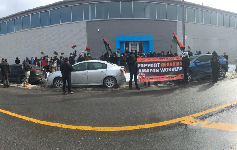 Solidarity with Amazon workers in NYC.