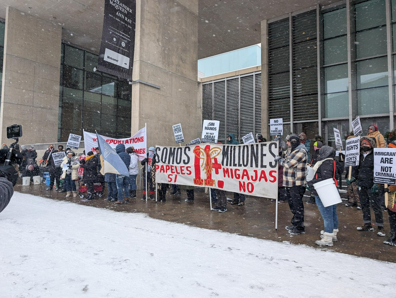 Grand Rapids, Michigan rally for immigrant rights.