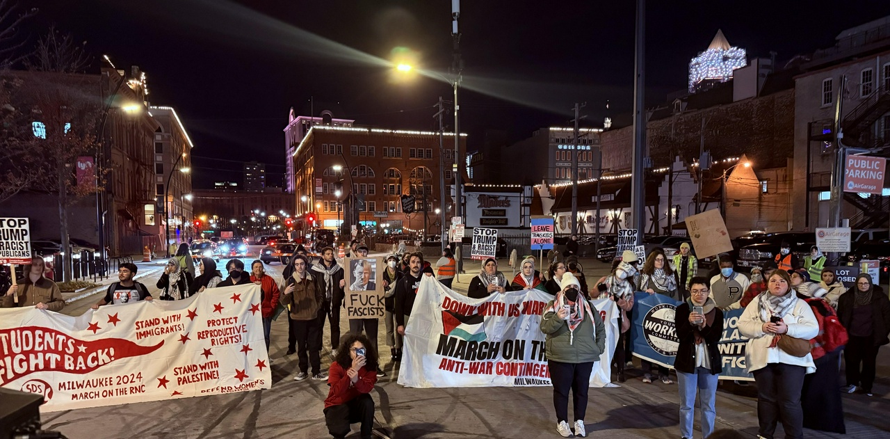 Milwaukee protest against Trump campaign visit.  | Staff/Fight Back! News