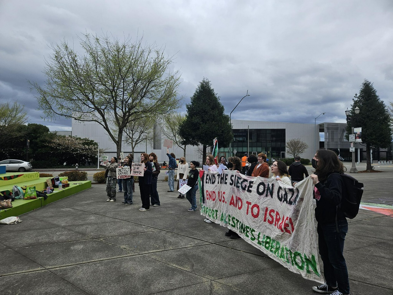Tacoma  high school students rally for Rafah. | Fight Back! News/staff