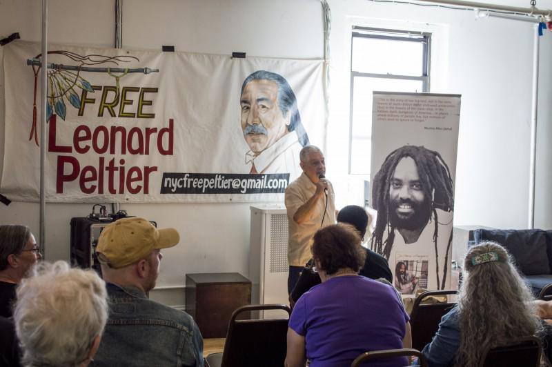New York activists demand freedom for Leonard Peltier.