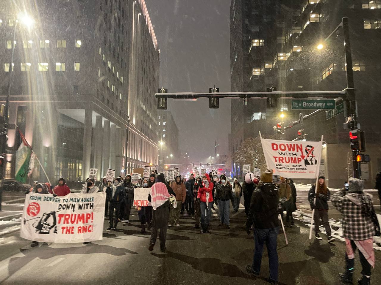 Denver protest following election of Trump.  | Staff/Fight Back! News
