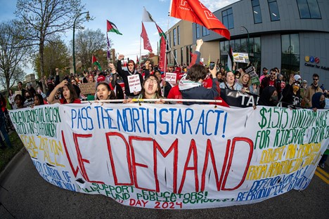 International Workers Day march in Minneapolis.  | Fight Back! News/Brad Sigal