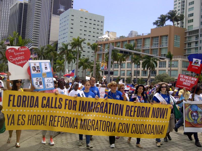 Miami rally for immigrant rights.