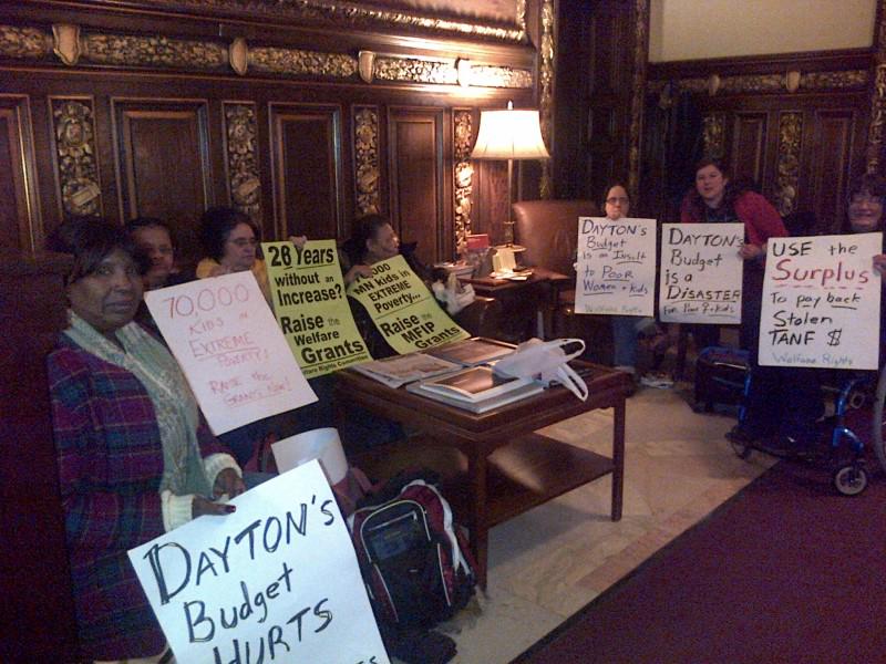 Welfare Rights Committee sit-in in Governor Dayton's office