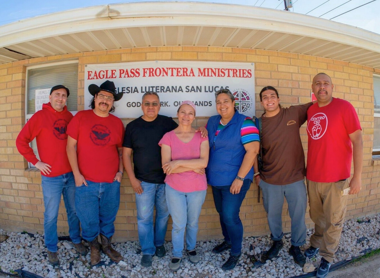 Members of the Legalization for All Network delegation at Eagle Pass, Texas.  | Fight Back! News/staff