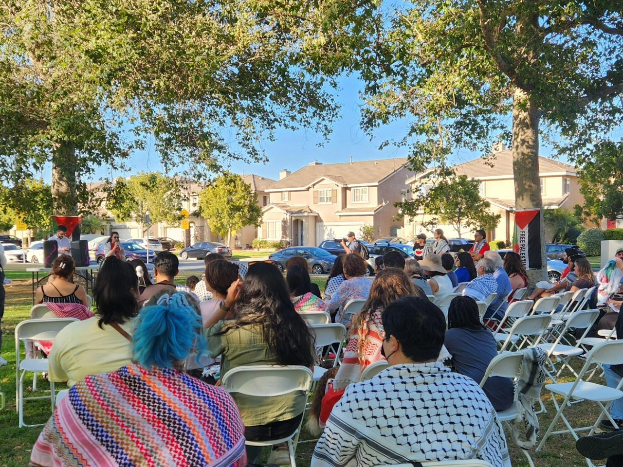 Anaheim, California vigil for those killed in Israel's genocide in Gaza.  | Staff/Fight Back! News