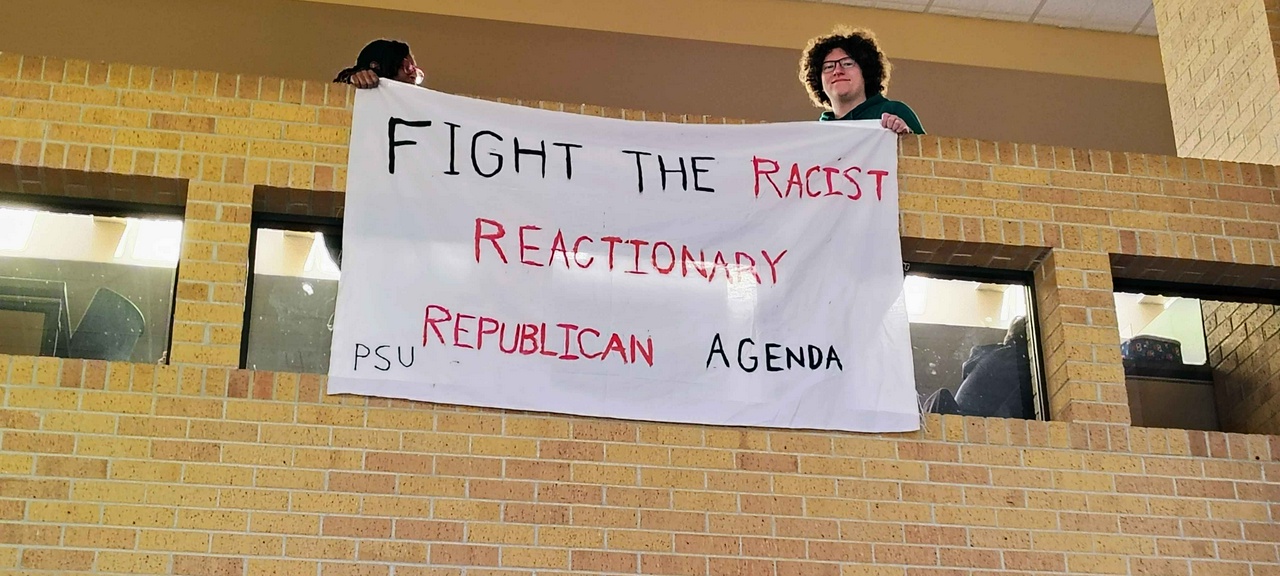 Texas students oppose Trump's reactionary agenda.