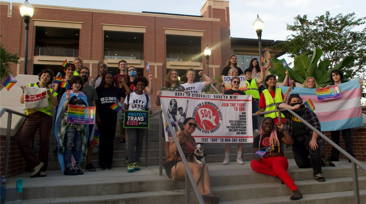 Rally in Tallahassee to defend trans rights. | Fight Back! News/staff