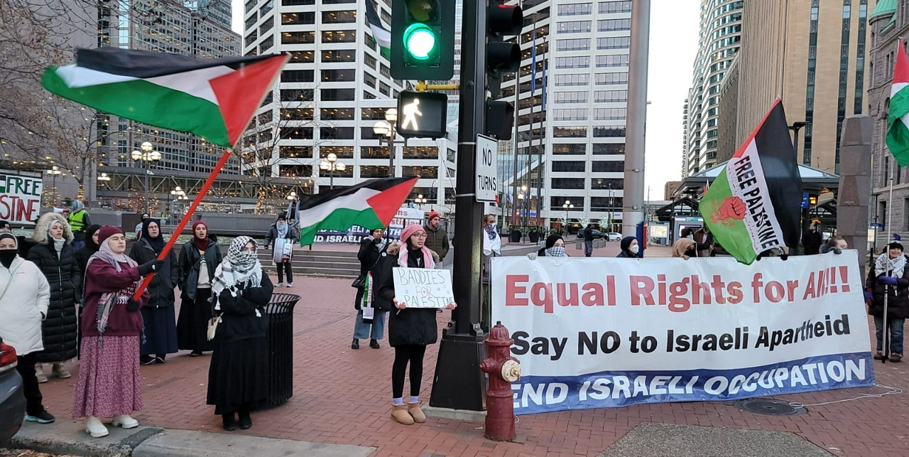 Rally demanding release of the protesters from Hennepin County jail. | Fight Back! News/Sabry Wazwaz