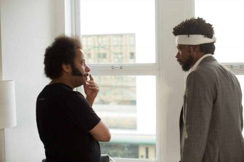 Boots Riley (left) in Sorry to Bother You.