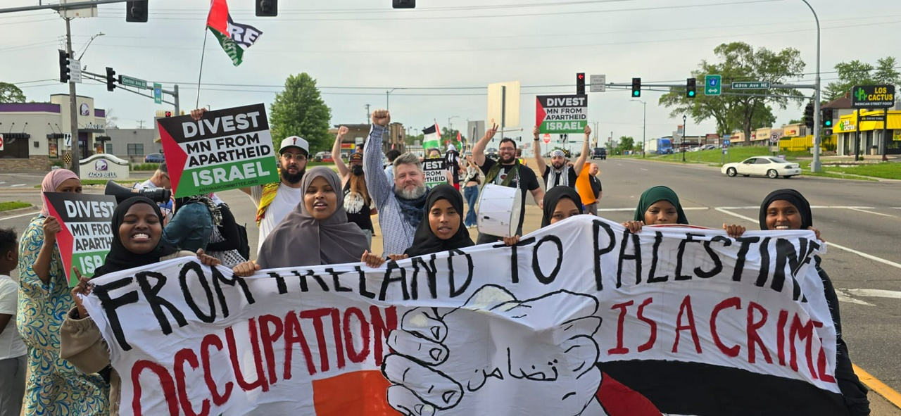 Minnesota demonstration against the U.S./Israeli attack on Rafah.  | Fight Back! News/Sabry Wazwaz