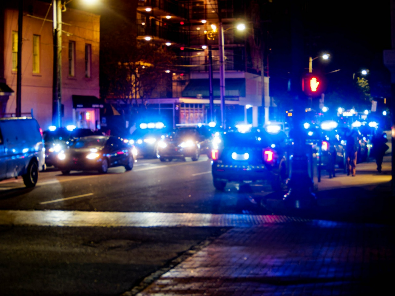 Charleston, South Carolina police attack immigrant rights protest. 