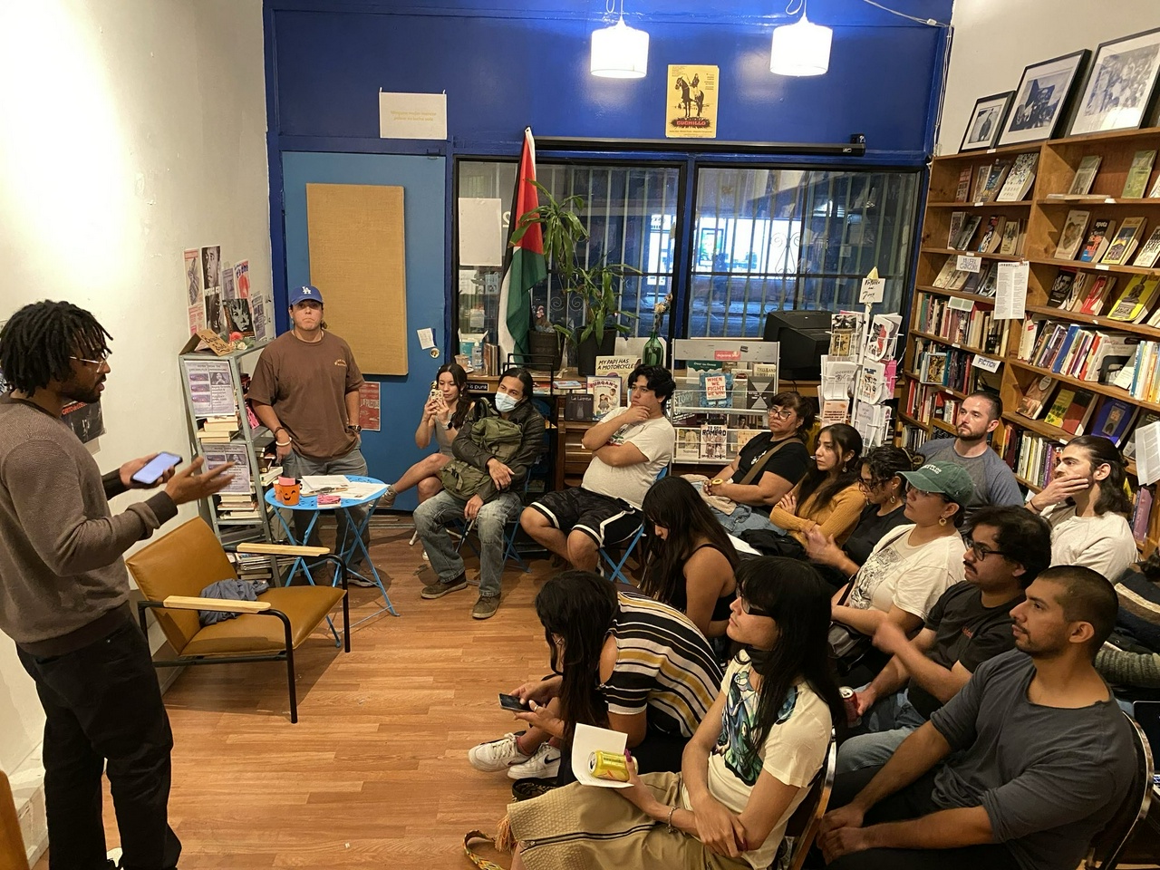 Chris Bernadel and Jordan Peña during the discussion of the film.  | Luis Sifuentes/Fight Back! News