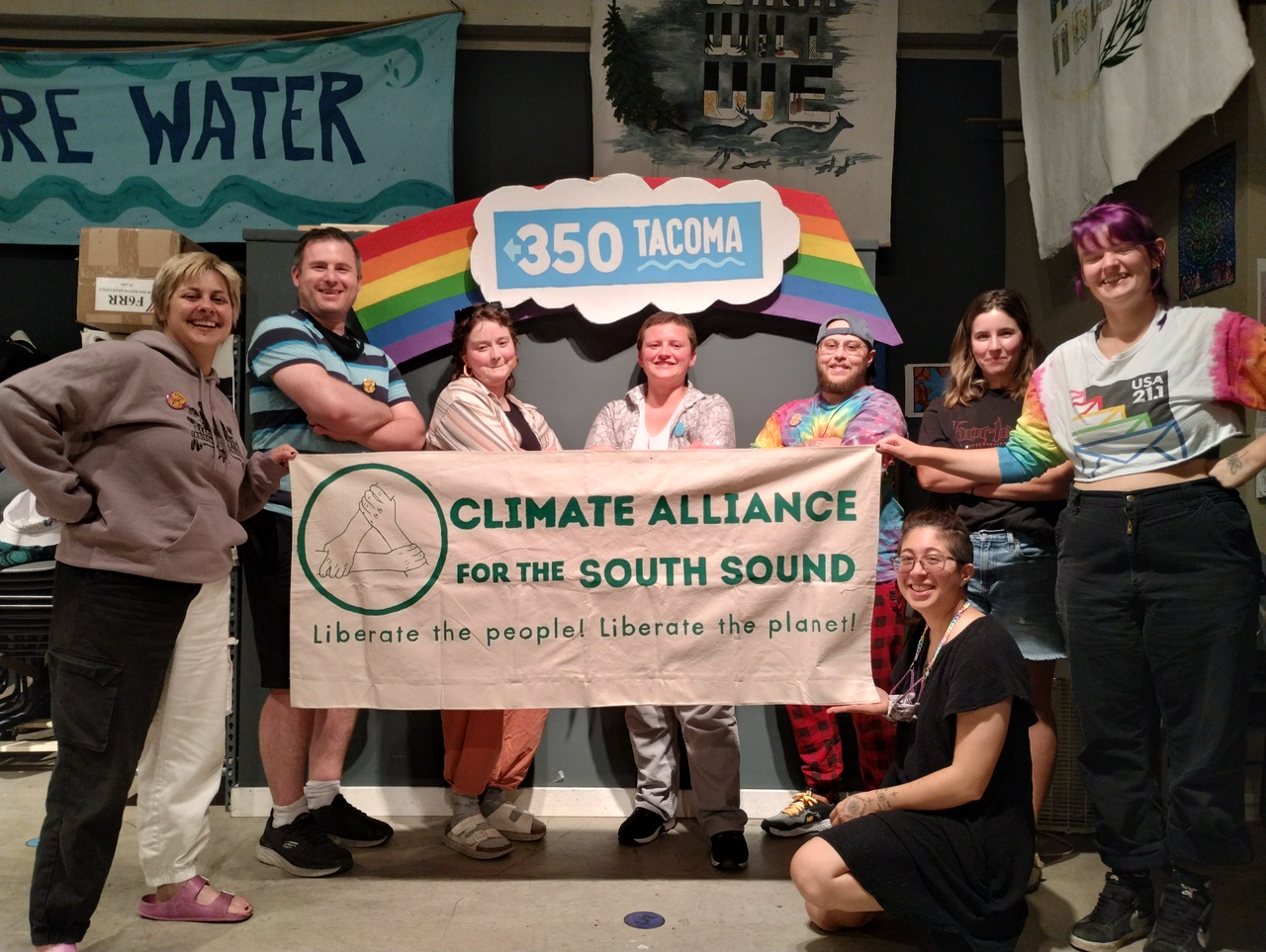 Tacoma environmental activists opposed mega warehouse.