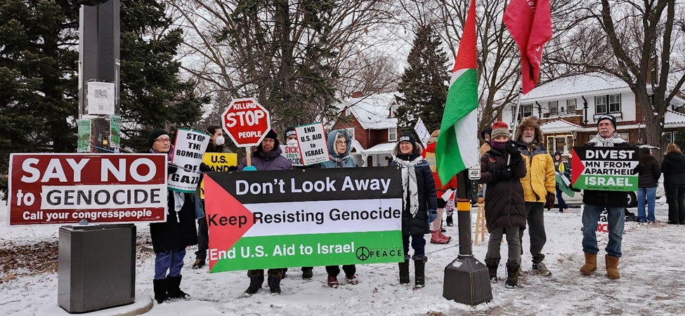 Saint Paul rally in solidarity with Palestine.