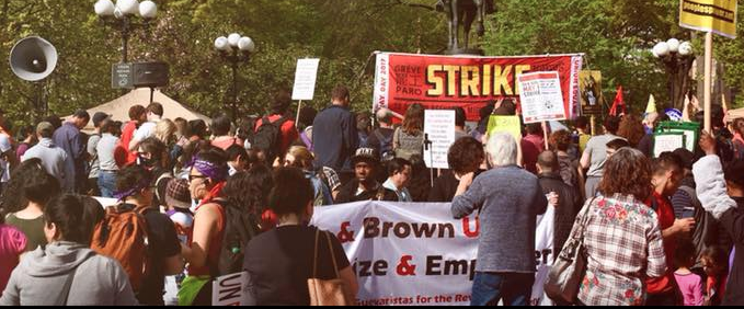 Last year's May Day rally at the Southside of Union Square.